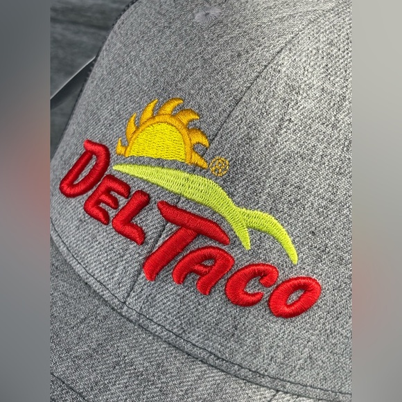 NWT Del Taco Trucker Hat Mesh Snap Back CapAmerica Gray Wool Blend i3035 OSHA - Picture 7 of 16